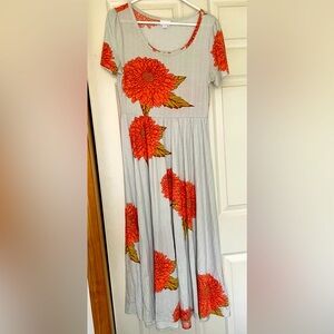LuLaRoe full length short sleeve Dress
